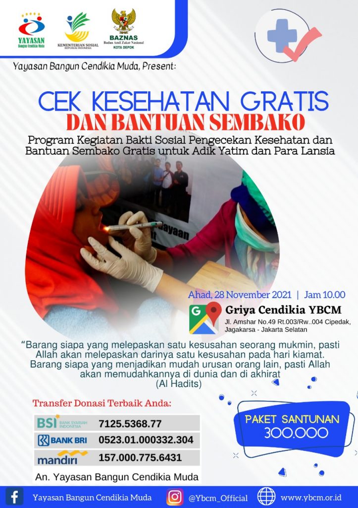 pengecekan kesehatan gratis yatim dan dhuafa